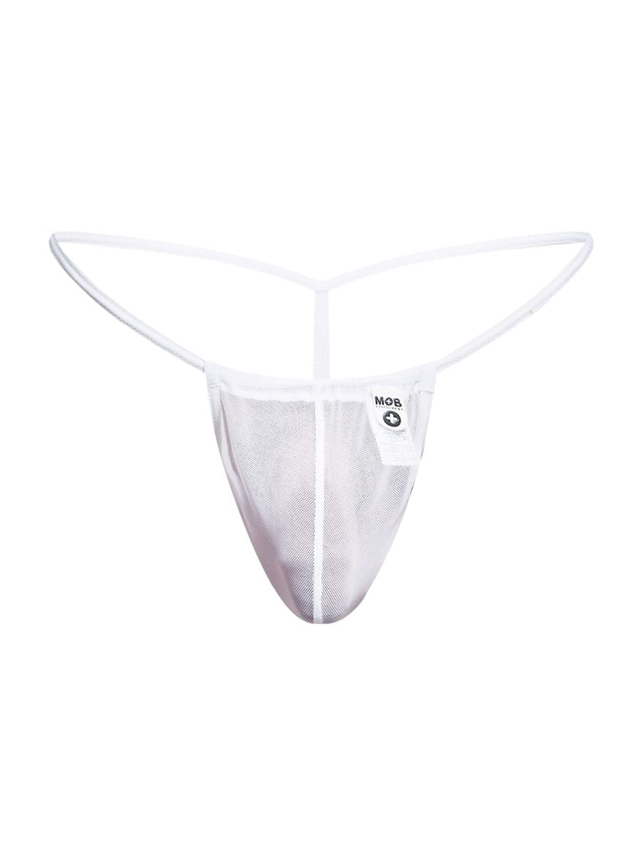 Malebasics Mesh G-String - White Mesh