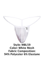 Malebasics Mesh G-String - White Mesh