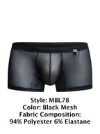 Malebasics Lace Trunks - Black Mesh
