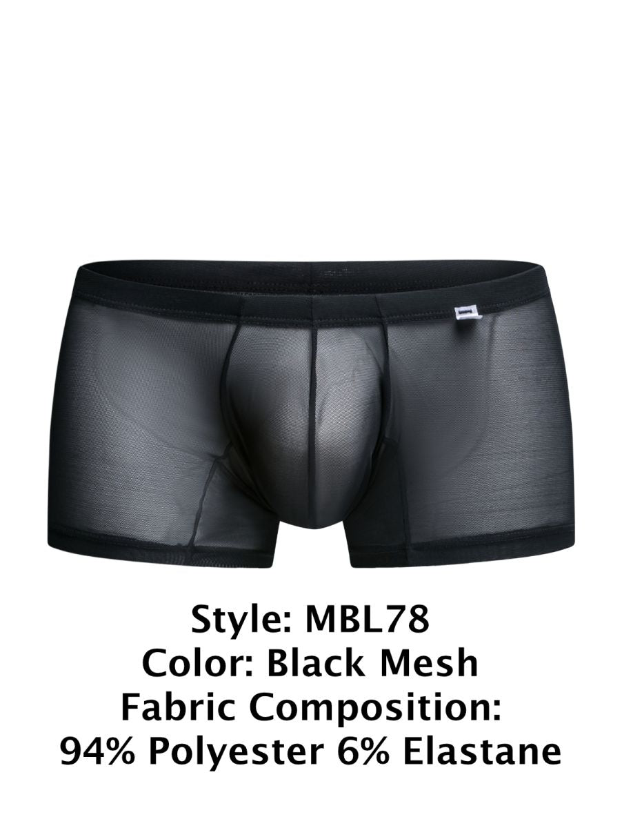 Malebasics Lace Trunks - Black Mesh