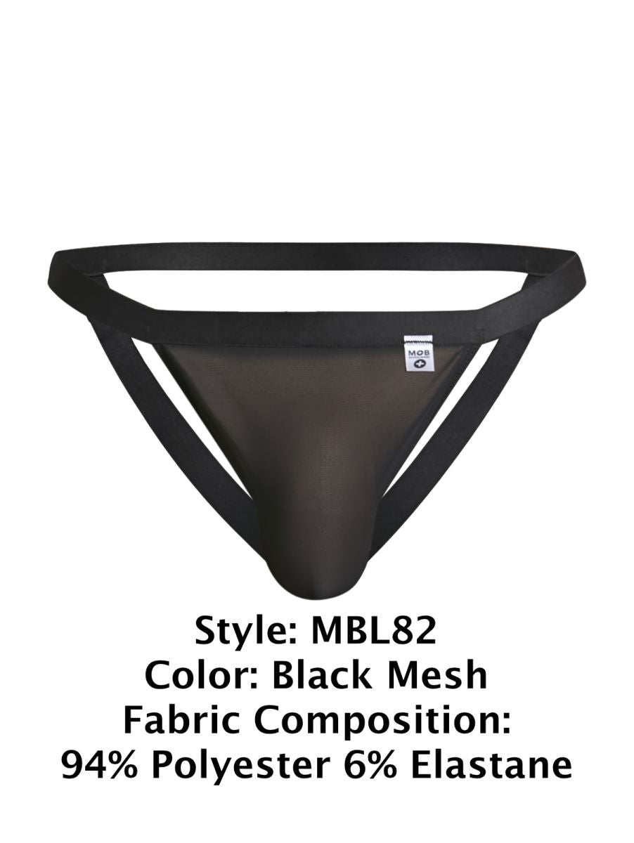 Malebasics Sexy Jockstrap - Black Mesh