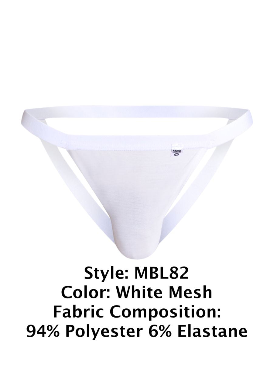 Malebasics Sexy Jockstrap - White Mesh