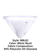 Malebasics Sexy Jockstrap - White Mesh