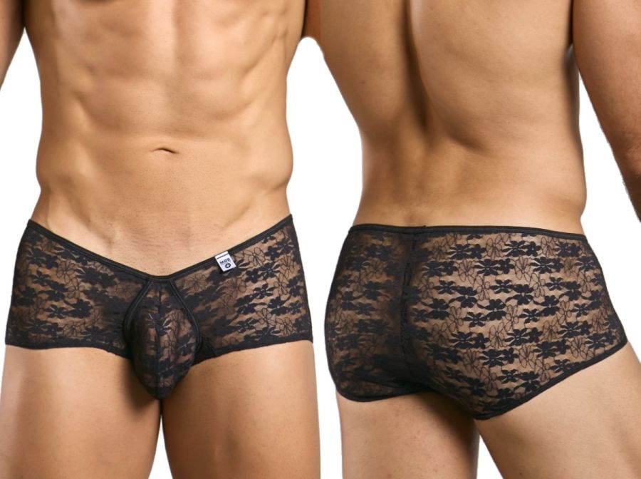 Malebasics Loop Cheeky Trunks - Black Lace
