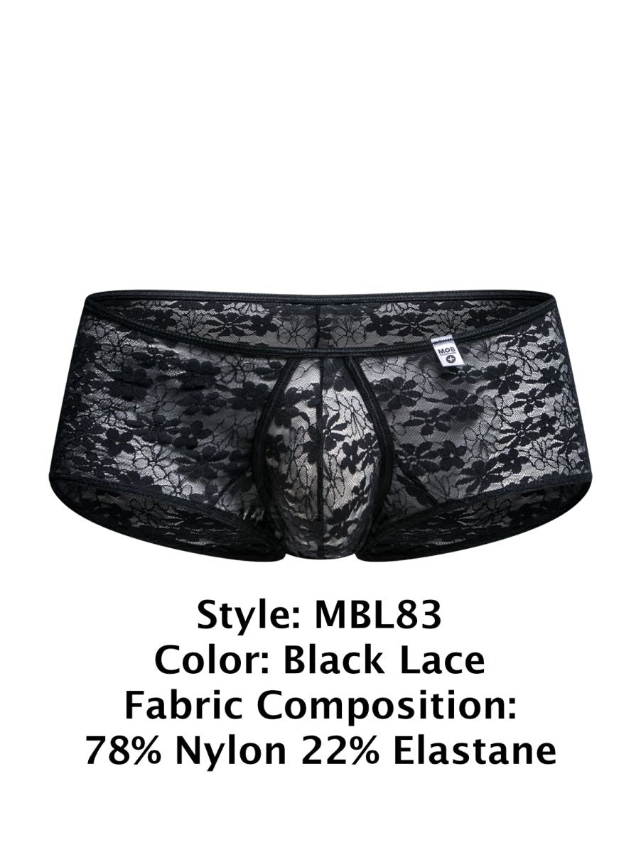 Malebasics Loop Cheeky Trunks - Black Lace