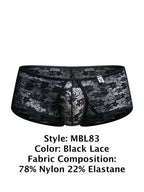Malebasics Loop Cheeky Trunks - Black Lace