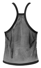 Male Power Fishnet 2 Tank Top - Black