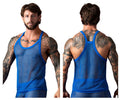 Male Power Fishnet 2 Tank Top - Royal