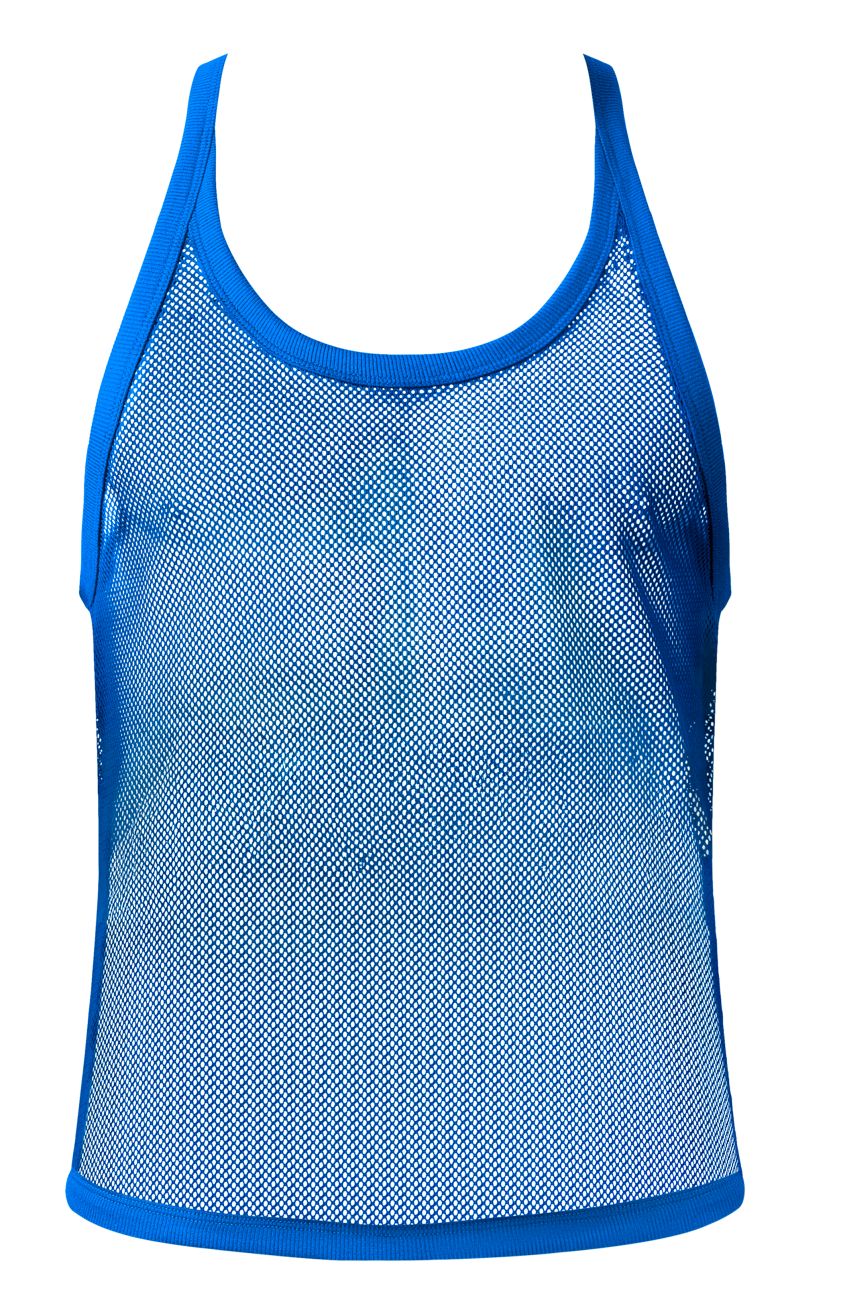 Male Power Fishnet 2 Tank Top - Royal