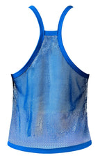 Male Power Fishnet 2 Tank Top - Royal