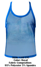 Male Power Fishnet 2 Tank Top - Royal