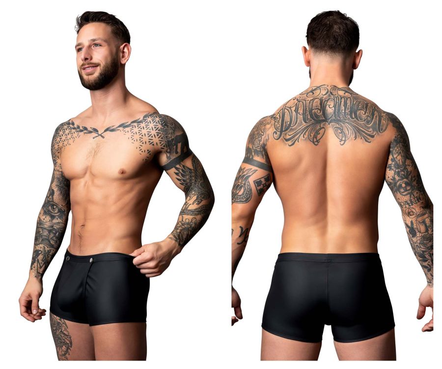 Male Power Oh Snap Snap Off Short - Black