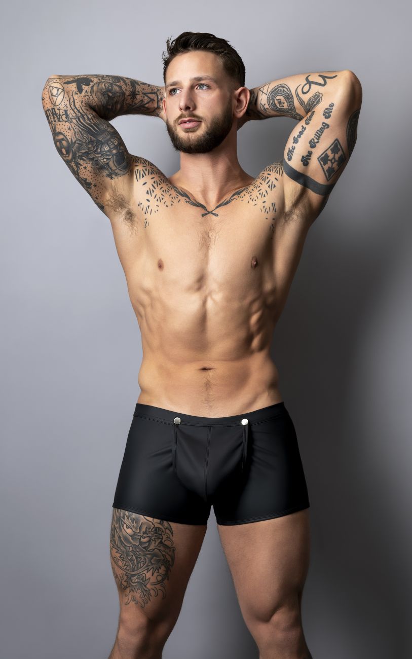 Male Power Oh Snap Snap Off Short - Black
