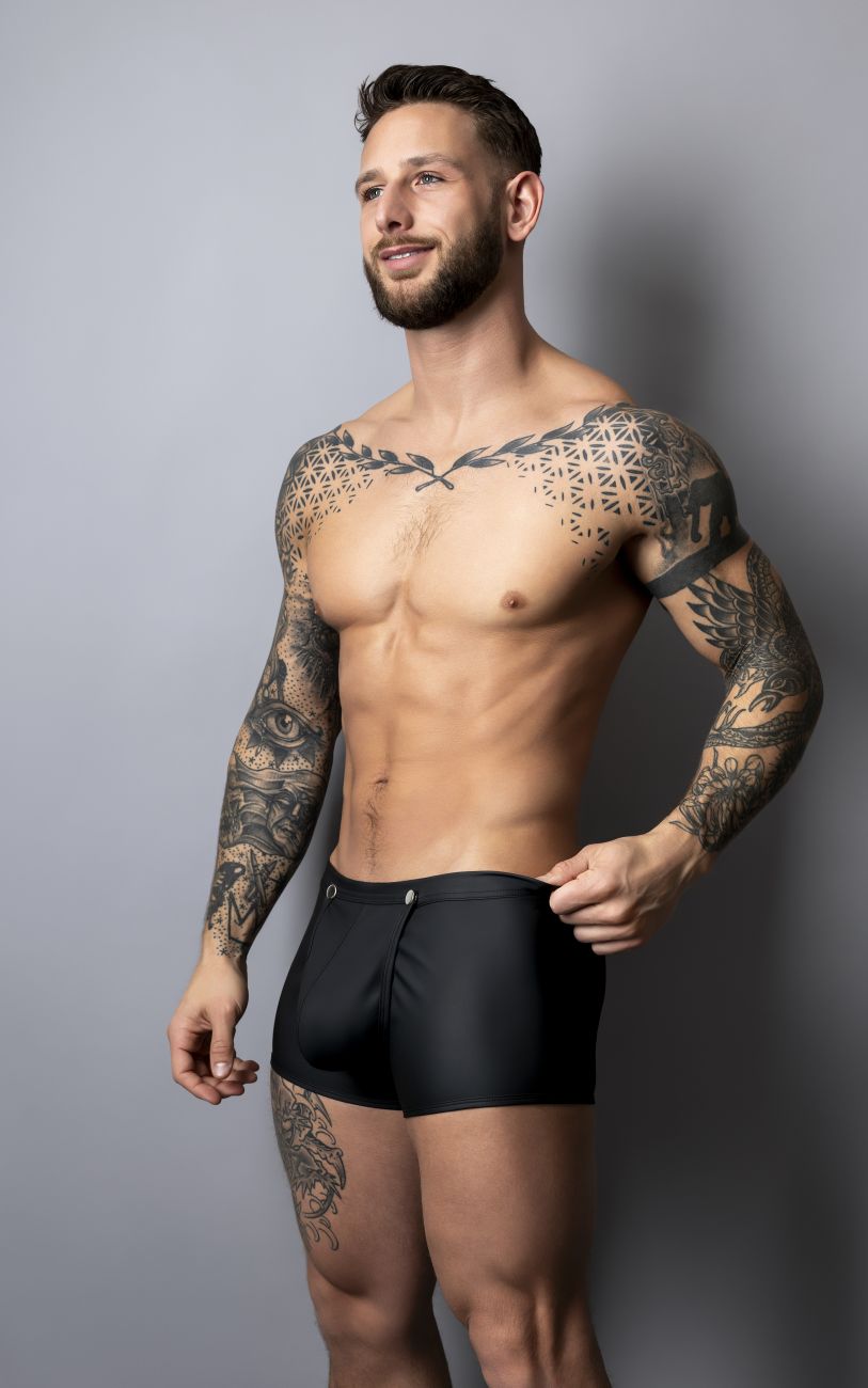 Male Power Oh Snap Snap Off Short - Black