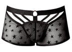 Male Power Love Star Short with Ring - Black