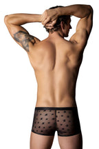 Male Power Love Star Short with Ring - Black