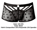 Male Power Love Star Short with Ring - Black