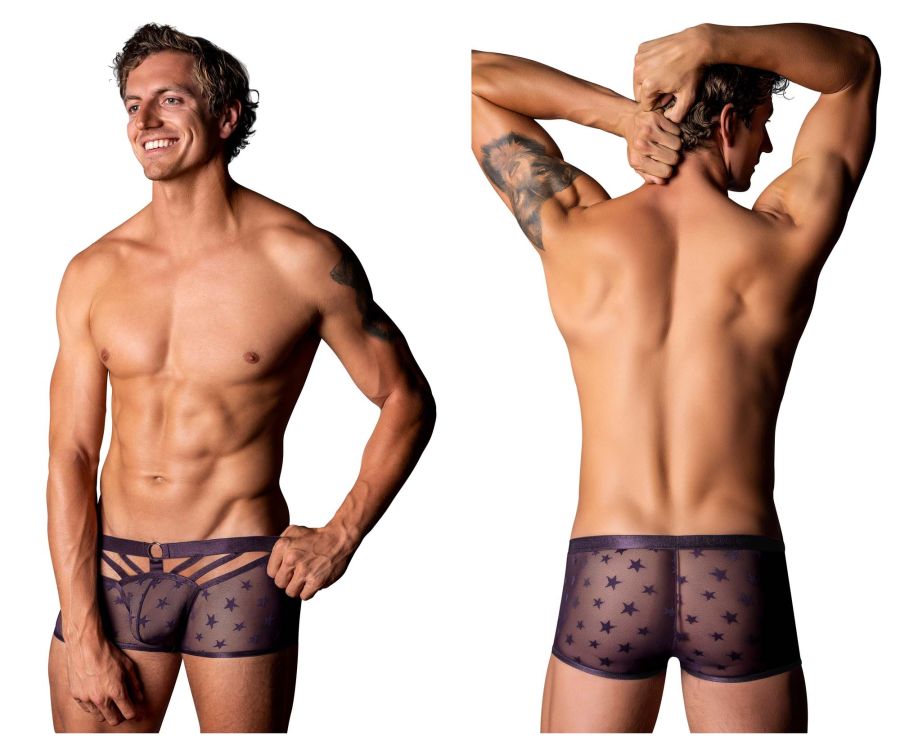 Male Power Love Star Short with Ring - Purple