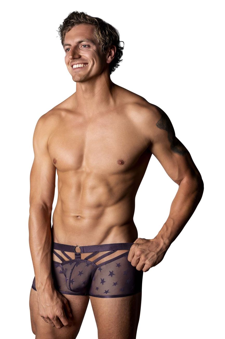 Male Power Love Star Short with Ring - Purple