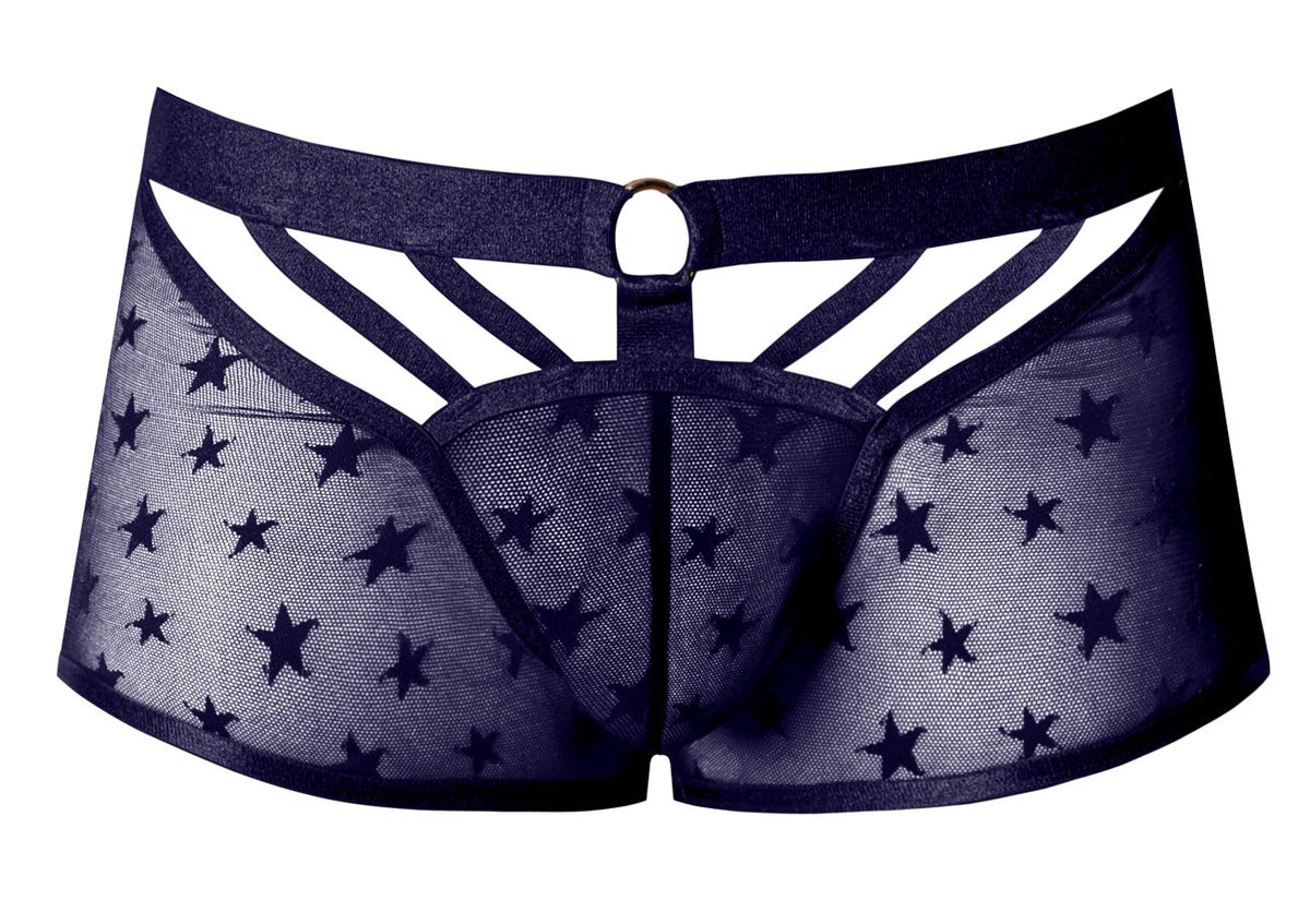 Male Power Love Star Short with Ring - Purple
