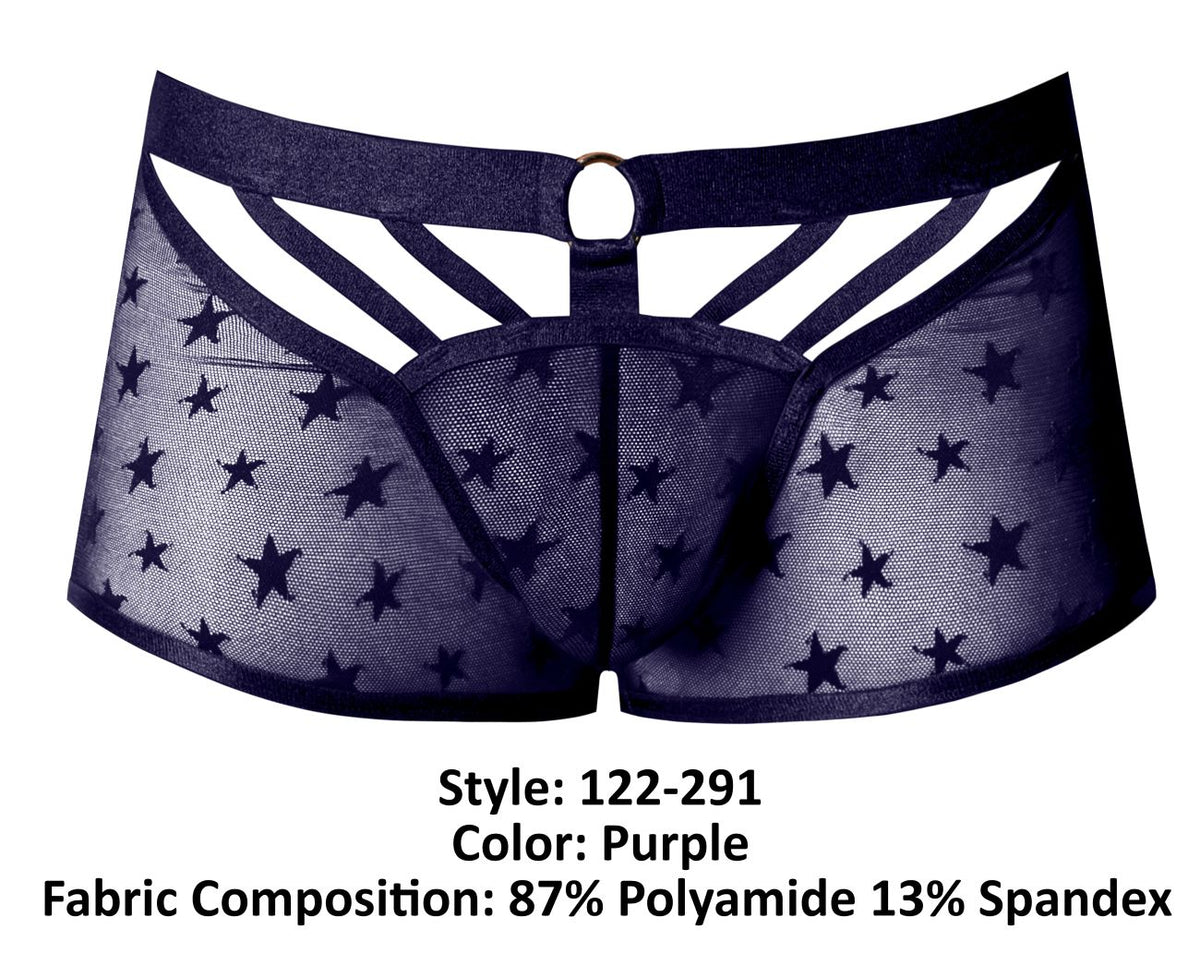 Male Power Love Star Short with Ring - Purple