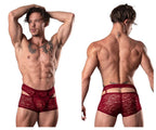 Male Power Lucifer Cut Out Short - Burgundy