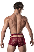 Male Power Lucifer Cut Out Short - Burgundy