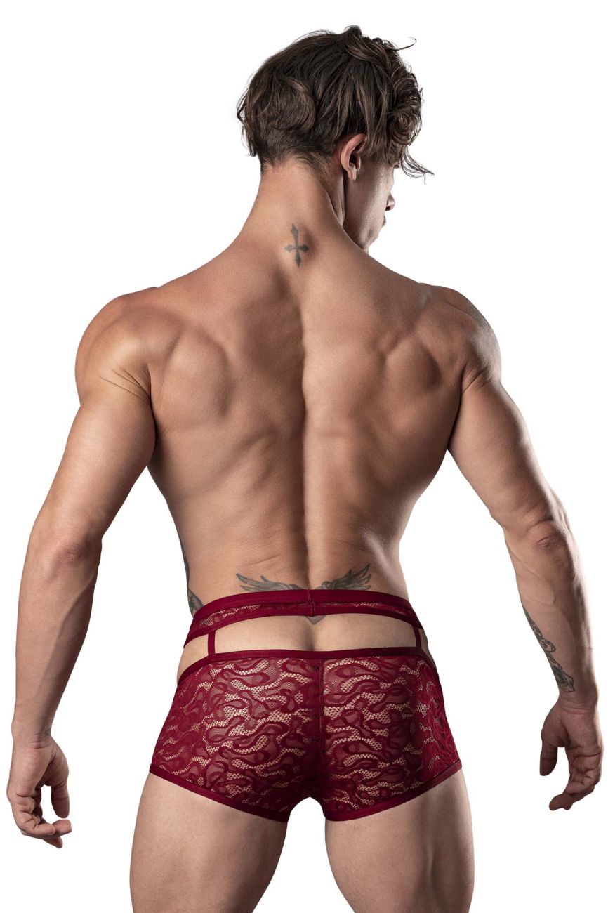 Male Power Lucifer Cut Out Short - Burgundy