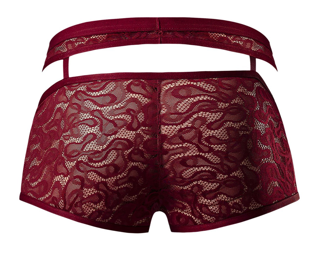 Male Power Lucifer Cut Out Short - Burgundy