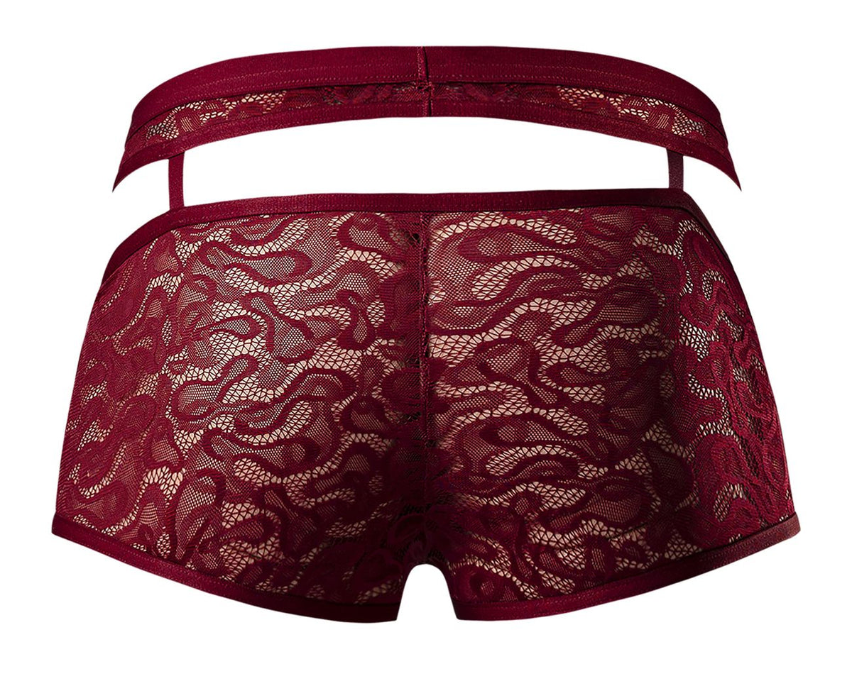 Male Power Lucifer Cut Out Short - Burgundy