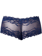 Male Power Sassy Lace Mini Short Sheer Pouch - Navy