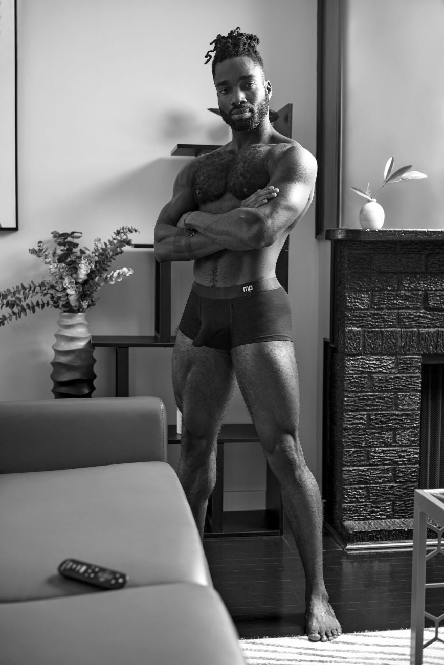 Male Power Easy Breezy Mini Short with Sleeve - Black