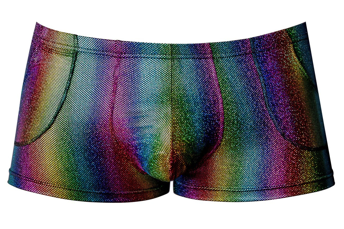 Male Power Pack N Play Pocket Short - Rainbow