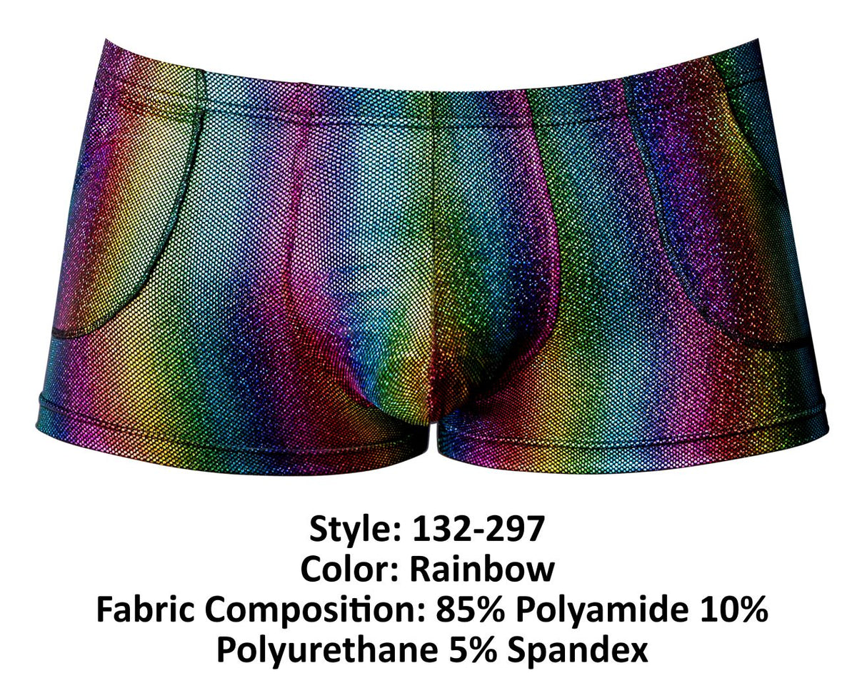 Male Power Pack N Play Pocket Short - Rainbow