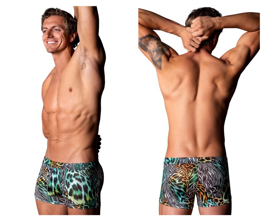 Male Power Go Wild Uplift Mini Short - Multi Animal