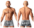 Male Power Dirty Denim Mini Short - Denim Print
