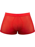 Male Power Mesh 2 Mini Short Trunks - Red