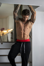 Male Power Mesh 2 Mini Short Trunks - Red