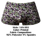 Male Power Gridlocked Strappy Back Short - Printed