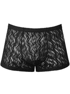 Male Power Ripple Pouch Short Trunks - Black