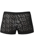 Male Power Ripple Pouch Short Trunks - Black