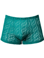 Male Power Ripple Pouch Short Trunks - Teal
