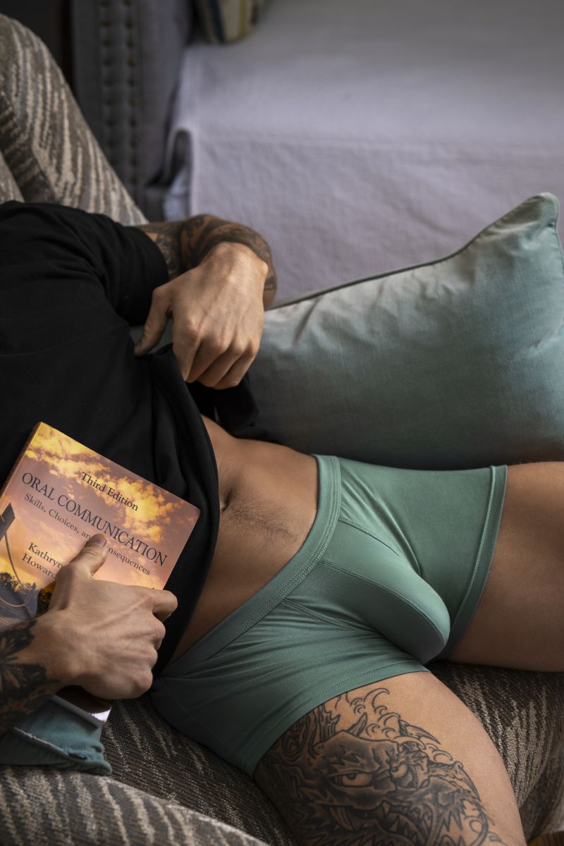 Male Power Eco Cozy Pouch Short Trunks - Green