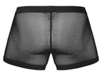 Male Power Fishnet 2 Pouch Short - Black