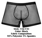 Male Power Fishnet 2 Pouch Short - Black