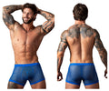 Male Power Fishnet 2 Pouch Short - Royal