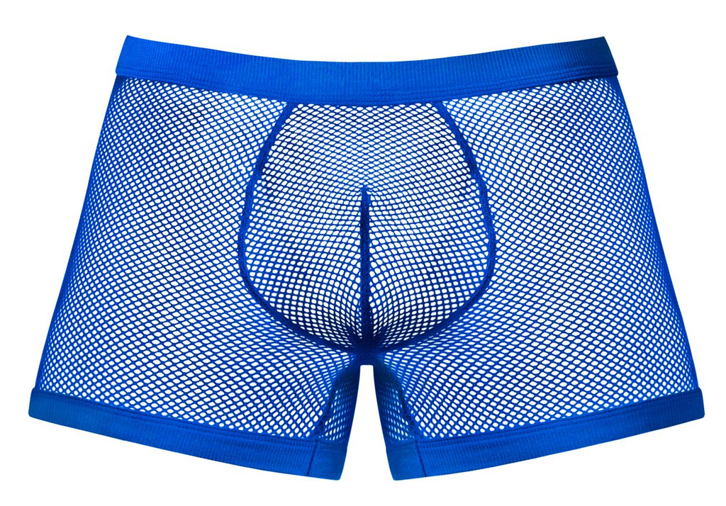 Male Power Fishnet 2 Pouch Short - Royal