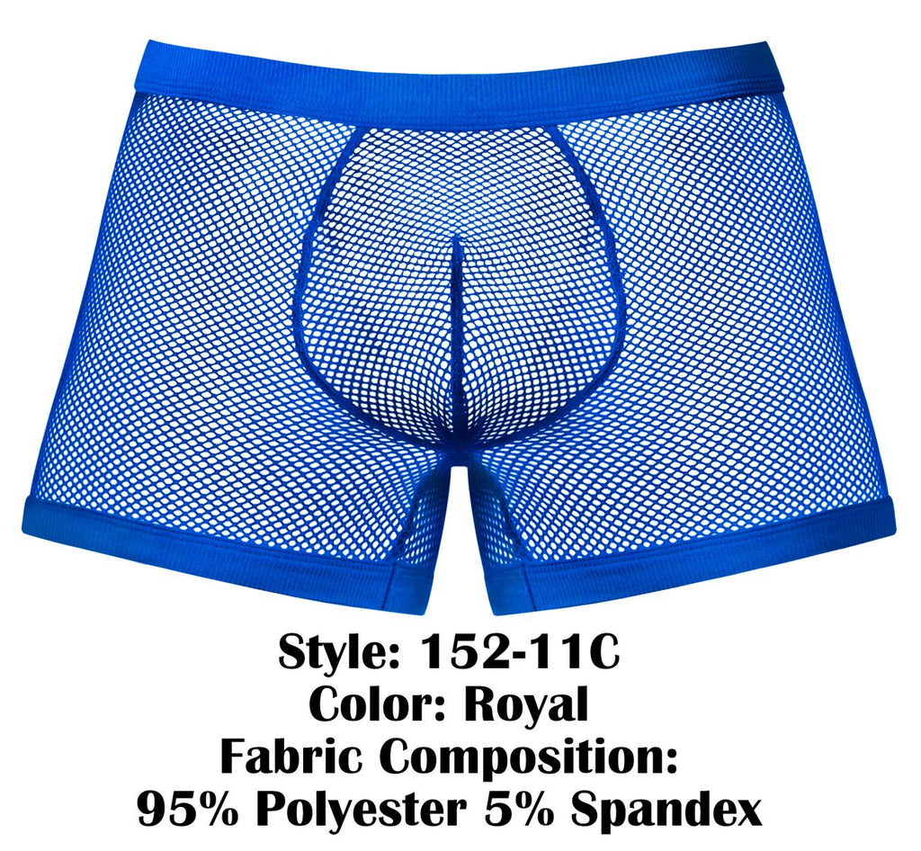 Male Power Fishnet 2 Pouch Short - Royal