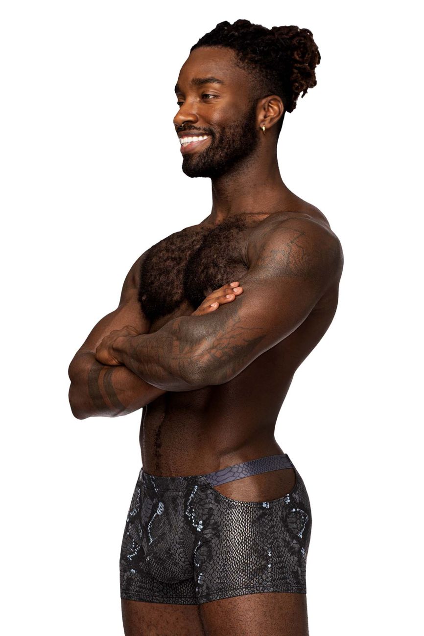 Male Power S-naked Pouch Short - Black-Blue