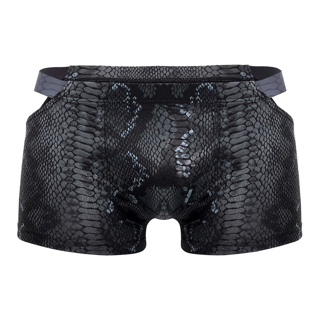 Male Power S-naked Pouch Short - Black-Blue